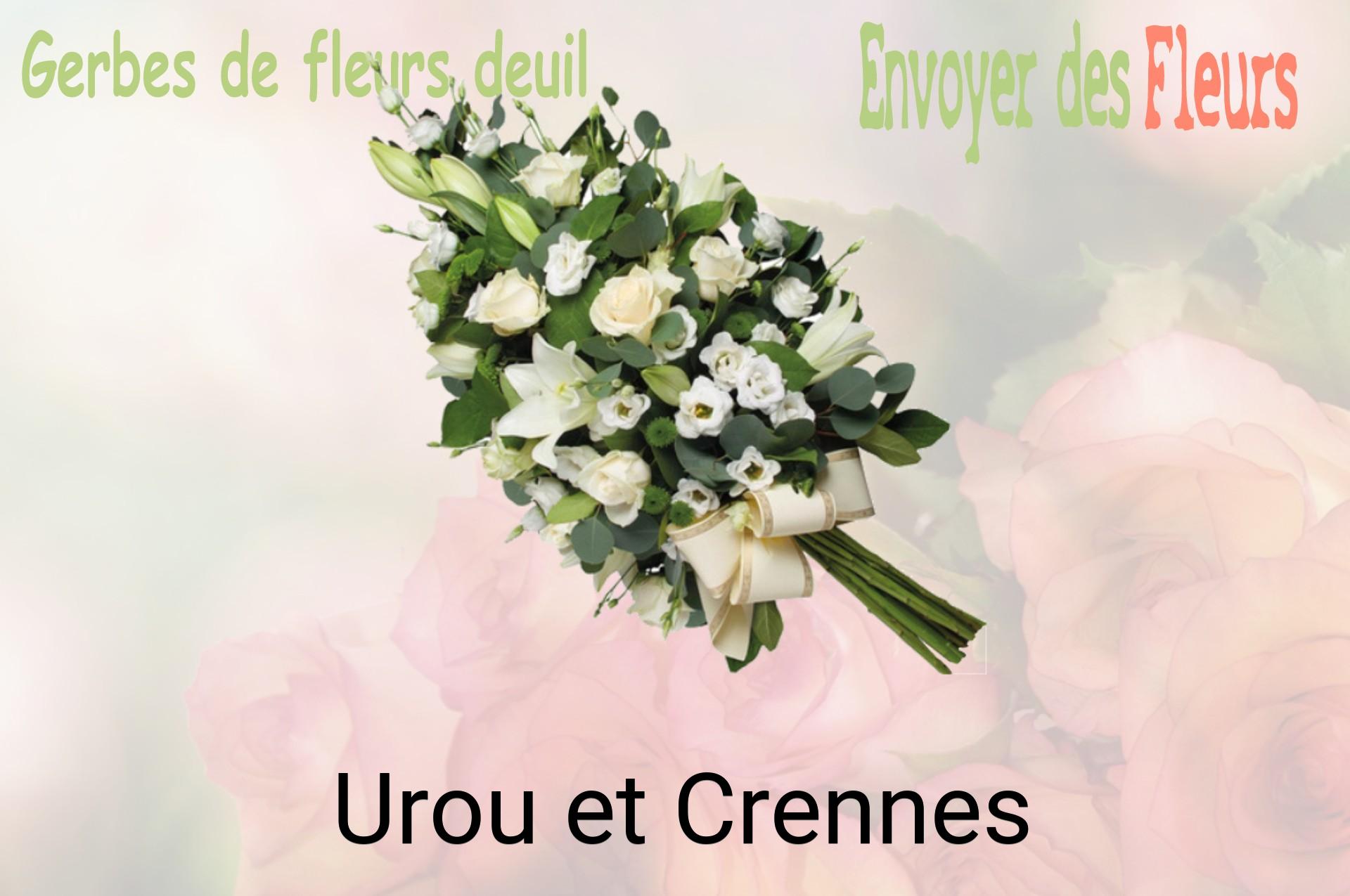 Gerbe de fleurs de deuil livrée à Urou-et-Crennes